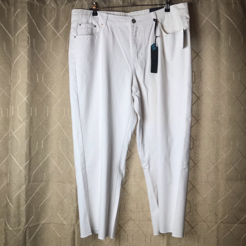 Rue 21 white jeans high rise ankle straight 16‎ NWT